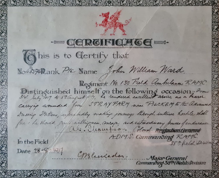 Ward-certificate